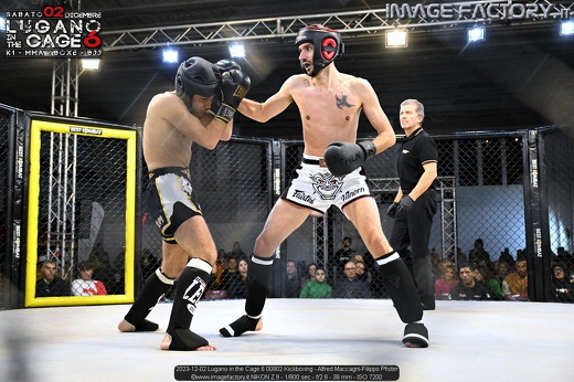 2023-12-02 Lugano in the Cage 6 00902 Kickboxing - Alfred Maccagni-Filippo Pfister